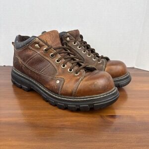 Men's Y2K Vintage GBX Lace Up Chunky Oxford Platform Leather Shoes Size 12M